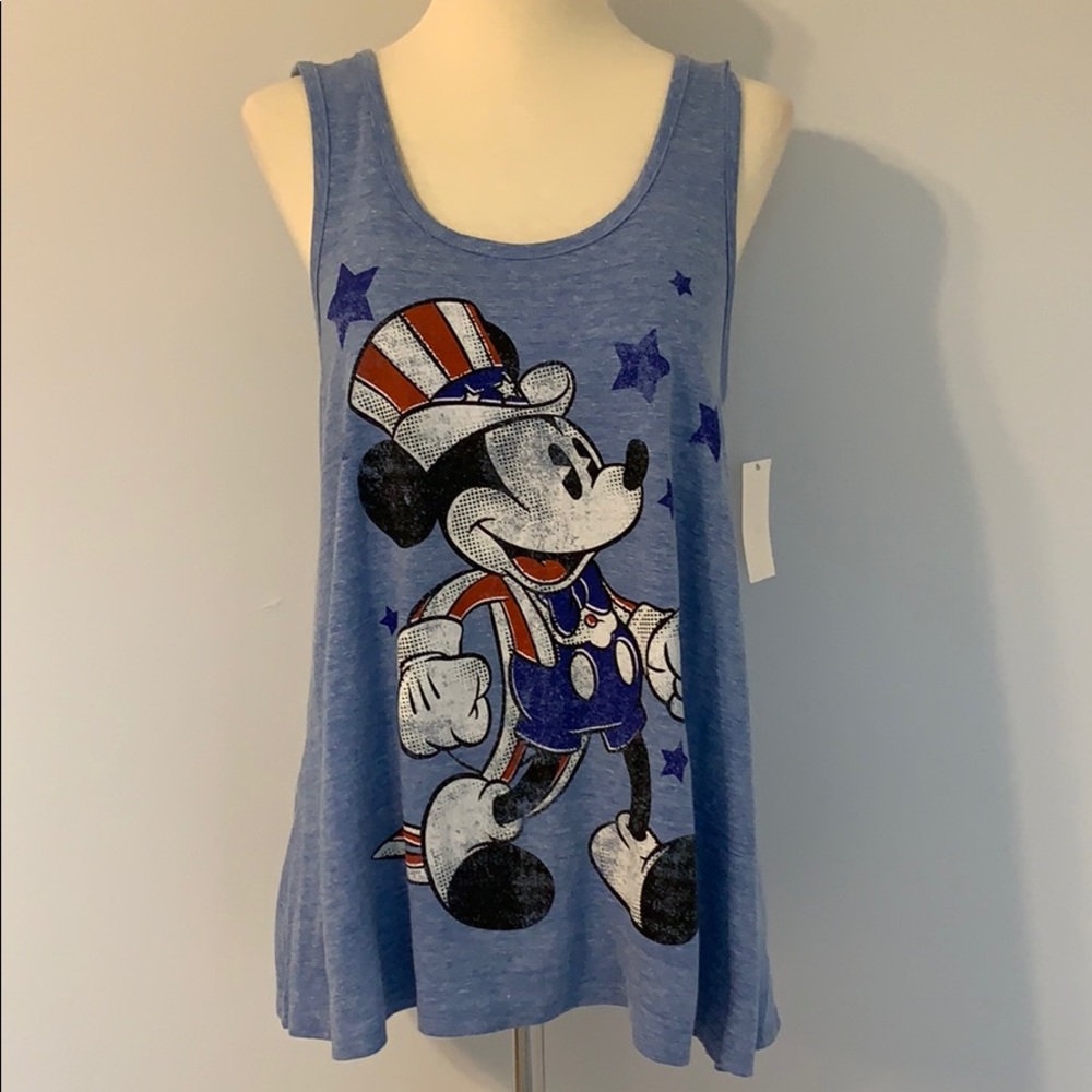 Disney Mickey Mouse Patriotic Tank/Tee Small NWT